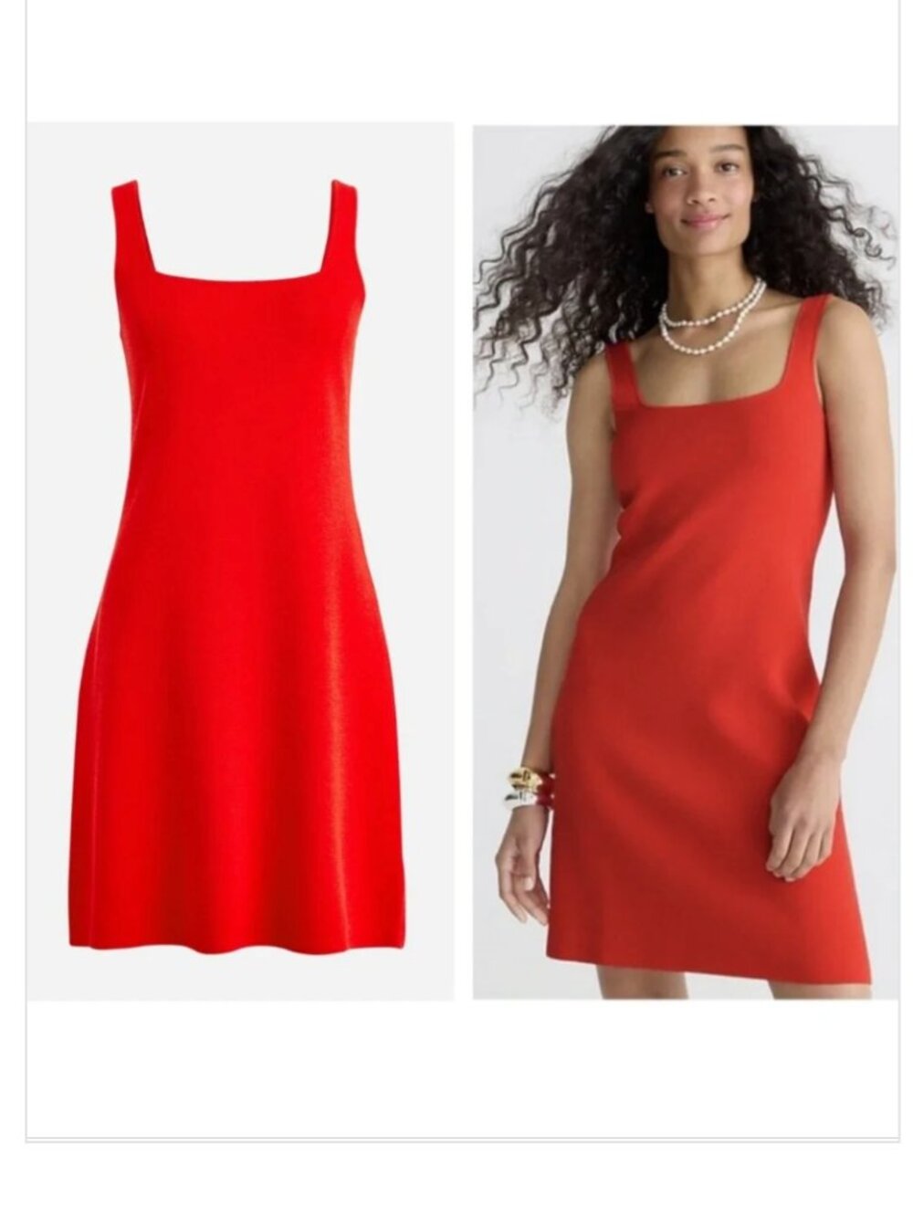 J. Crew sweater dress squareneck Red Size Small NWOT